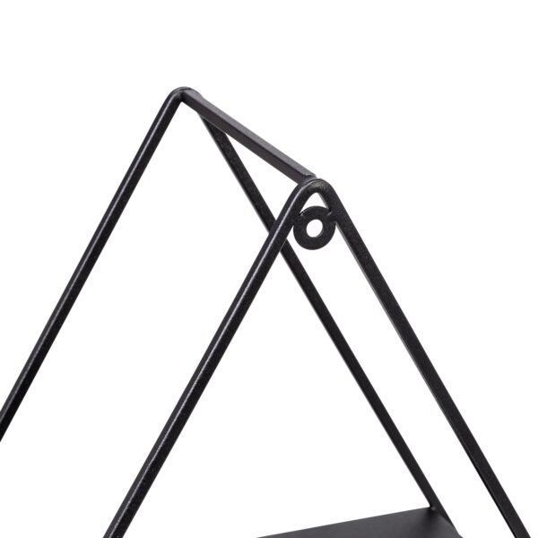 Do 23.6" x 27.6" Steel 3-Tier Triangle Decorative Wall Shelf, Black - Image 4