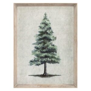 Winter Tree Reclaimed Wood Framed Woven Paper