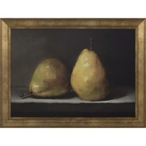 House Still Life Pears Framed Canvas Board 24