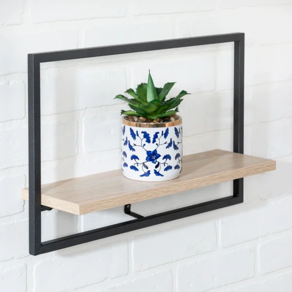 Do 17.64" W x 11.22" H Floating Shelf, Gunmetal/Natural