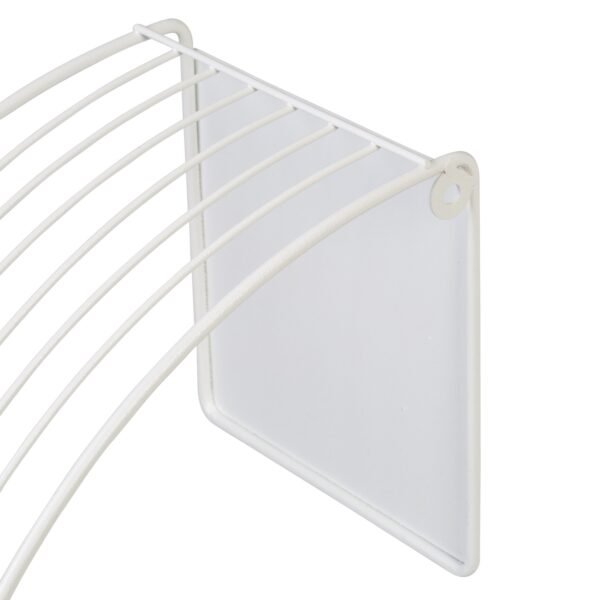 17.7" W x 17.7" H Steel Floating Circular Accent Shelf, White - Image 4