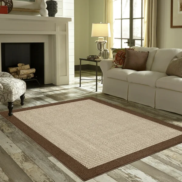 Farmhouse Faux Sisal Brown High Low Loop Indoor Area Rug, 5' x 7' - Image 4